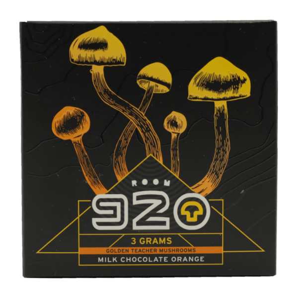Room 920 - Mushroom Chocolate Bar - Milk Chocolate Orange - 3 grams | Strongest Magic Mushroom Strain Canada